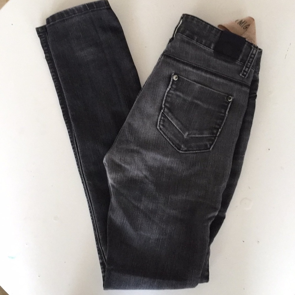Insight faded black, skinny, high waisted denim, 4